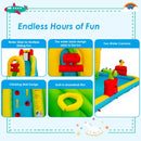 Inflatable Water Park with Slide and Two Water Cannons without Blower – Multicolour