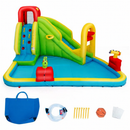 Inflatable Water Park with Slide and Two Water Cannons without Blower – Multicolour