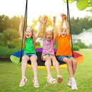 102cm Saucer Swing with Tree Straps and Swivel – Multicolour