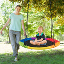 102cm Saucer Swing with Tree Straps and Swivel – Multicolour