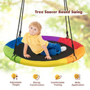 102cm Saucer Swing with Tree Straps and Swivel – Multicolour