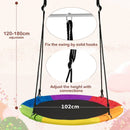 102cm Saucer Swing with Tree Straps and Swivel – Multicolour