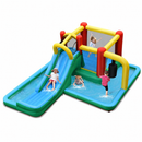 Inflatable Water Park with Slide, Tunnel and Boxing Post without Blower – Multicolour