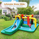 Inflatable Water Park with Slide, Tunnel and Boxing Post without Blower – Multicolour