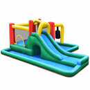 Inflatable Water Park with Slide, Tunnel and Boxing Post without Blower – Multicolour
