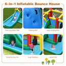 Inflatable Water Park with Slide, Tunnel and Boxing Post without Blower – Multicolour