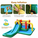 Inflatable Water Park with Slide, Tunnel and Boxing Post without Blower – Multicolour