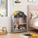 Playhouse Kids Bookshelf Wooden Toy Storage Organizer w/Chalkboard & Whiteboard product image 2