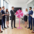 60 cm Adjustable Prize Wheel with Write-On Segments – Pink