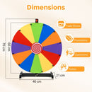 60 cm Tabletop Prize Wheel with Erasable Segments – Multicolour