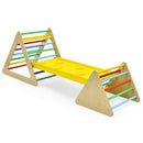 3-in-1 Wooden Triangle Climber with Reversible Ramp – TS10160CL