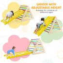 3-in-1 Wooden Triangle Climber with Reversible Ramp – TS10160CL