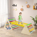 3-in-1 Wooden Triangle Climber with Reversible Ramp – TS10160CL