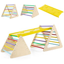 3-in-1 Wooden Triangle Climber with Reversible Ramp – TS10160CL