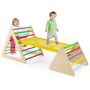 3-in-1 Wooden Triangle Climber with Reversible Ramp – TS10160CL