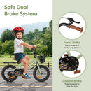 Kids Bicycle with Basket and Training Wheels – TS10237GN-14