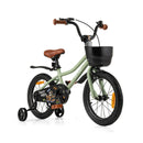 Kids Bicycle with Basket and Training Wheels – TS10237GN-16