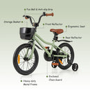 Kids Bicycle with Basket and Training Wheels – TS10237GN-16