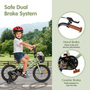 Kids Bicycle with Basket and Training Wheels – TS10237GN-16