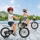 Kids Bicycle with Basket and Training Wheels – TS10237GN-18
