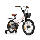 Kids Bicycle with Basket and Training Wheels – TS10237PI-18