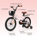 Kids Bicycle with Basket and Training Wheels – TS10237PI-18