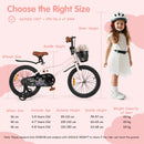 Kids Bicycle with Basket and Training Wheels – TS10237PI-18