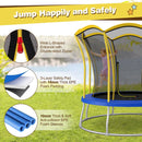 Flower-Shaped Outdoor Trampoline with Enclosure – TW10084YE+