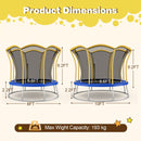 Flower-Shaped Outdoor Trampoline with Enclosure – TW10084YE+