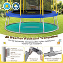 Flower-Shaped Outdoor Trampoline with Enclosure – TW10084YE+