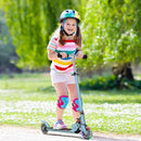 Lightweight Folding Kids Scooter with LED Wheels – Light Blue