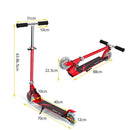 Lightweight Folding Kids Scooter with LED Wheels – Red