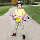 Lightweight Folding Kids Scooter with LED Wheels – Purple