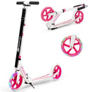Folding Scooter with 20cm Light-Up Wheels – Pink
