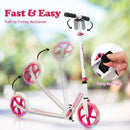 Folding Scooter with 20cm Light-Up Wheels – Pink