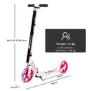 Folding Scooter with 20cm Light-Up Wheels – Pink