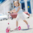 Folding Scooter with 20cm Light-Up Wheels – Pink