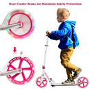 Folding Scooter with 20cm Light-Up Wheels – Pink