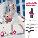 Folding Scooter with 20cm Light-Up Wheels – Pink