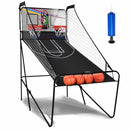 Dual-Hoop Basketball Arcade Game with Electronic Scoring – Black