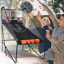 Dual-Hoop Basketball Arcade Game with Electronic Scoring – Black