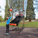 Dual-Hoop Basketball Arcade Game with Electronic Scoring – Black