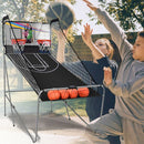 Dual-Hoop Basketball Arcade Game with Electronic Scoring – Grey