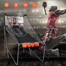 Dual-Hoop Basketball Arcade Game with Electronic Scoring – Grey