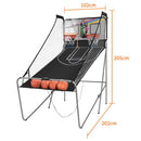 Dual-Hoop Basketball Arcade Game with Electronic Scoring – Grey