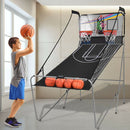 Dual-Hoop Basketball Arcade Game with Electronic Scoring – Grey