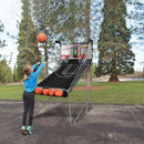 Dual-Hoop Basketball Arcade Game with Electronic Scoring – Grey