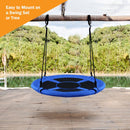 100cm Round Saucer Swing with Adjustable Ropes – Blue