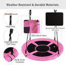 100cm Round Saucer Swing with Adjustable Ropes – Pink