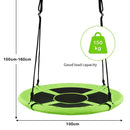 100cm Round Saucer Swing with Adjustable Ropes – Green